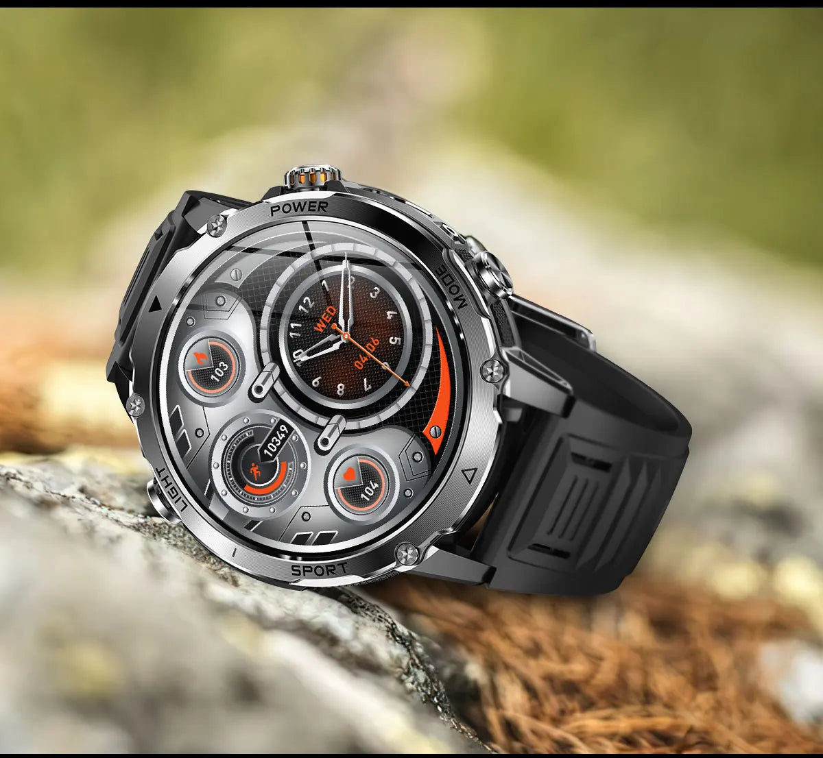 2026 New Military TANK SmartWatch Bluetooth call 10ATM Waterproof 1400mAh Battery Heart rate monitoring Outdoor Sports Watch Men