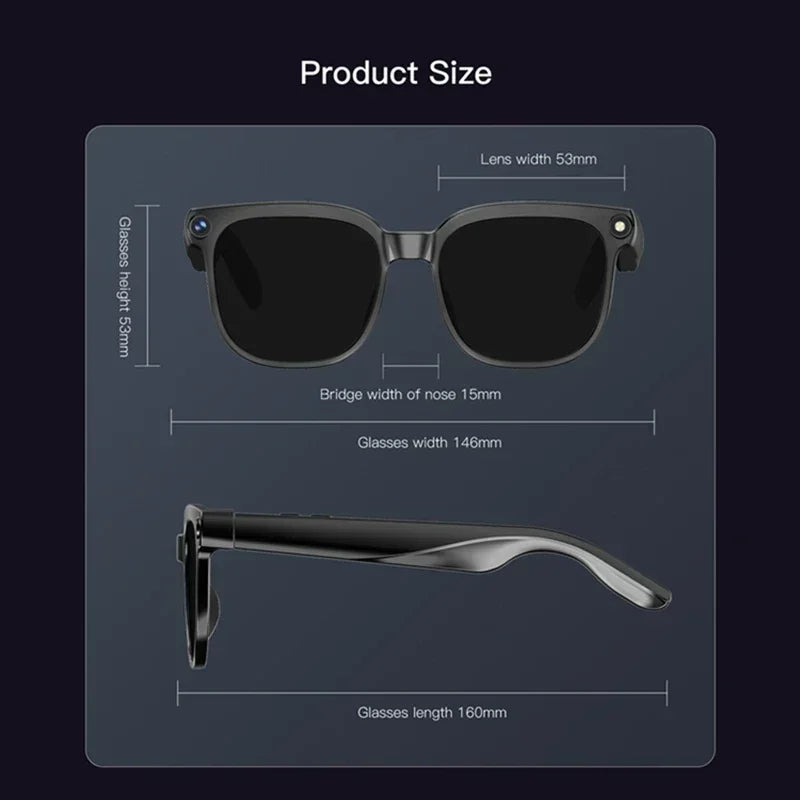 Lenovo 2026 8K HD AI Smart Glasses Multifunctional Translation Photo Video Record Bluetooth Call Music Player Camera Glasses New
