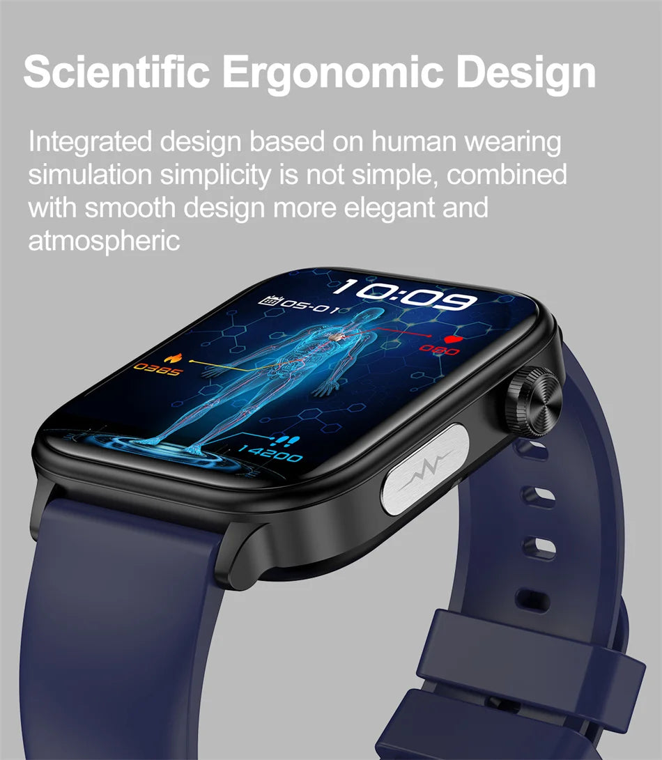 2025 New 24-Hour Health Monitoring Smart Watch Men Uric Acid Blood Lipids Heart Rate Bluetooth Call Smartwatch Women