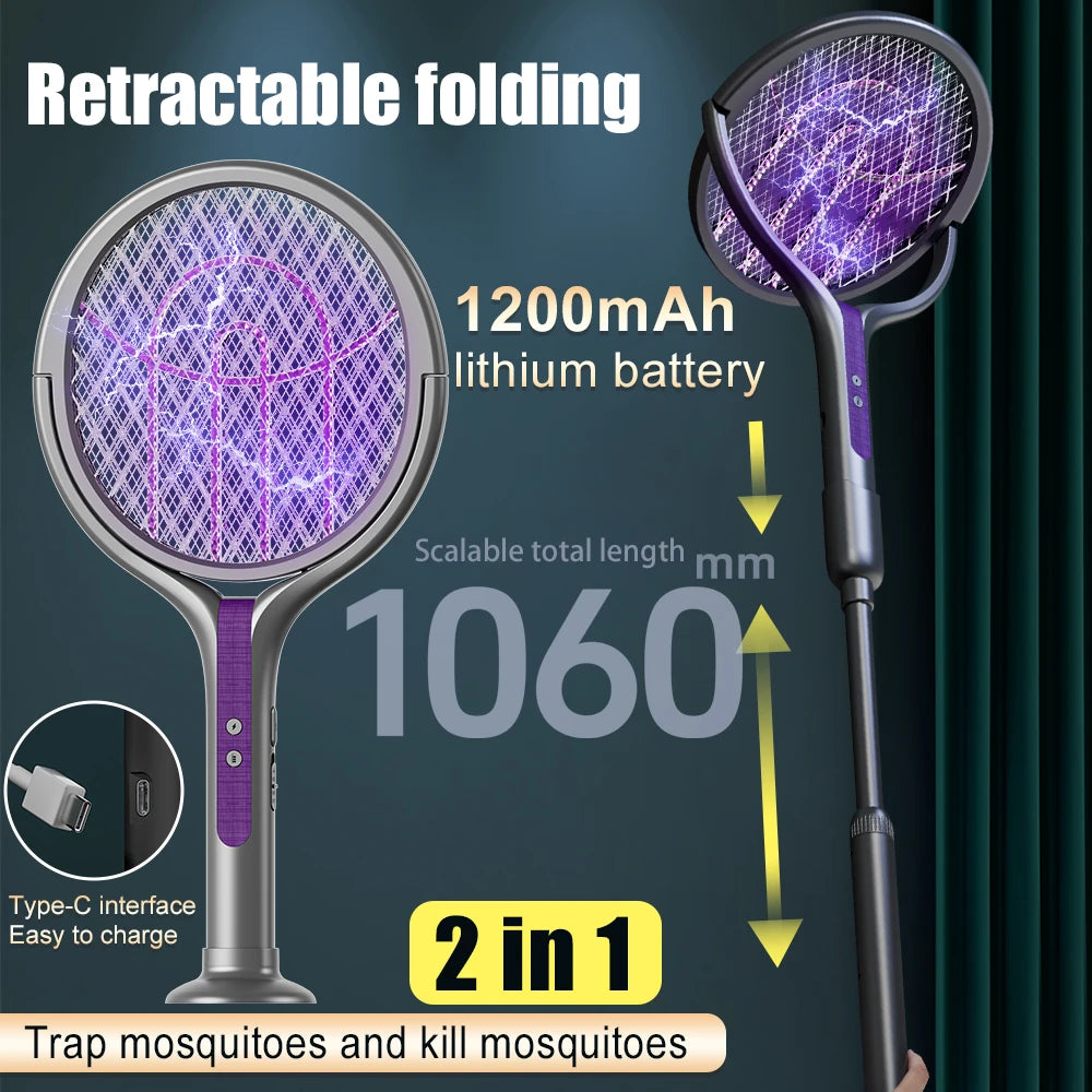 2-in-1 multi functional mosquito killer multi functional electric fly mosquito killer lamp angle retractable USB reactive