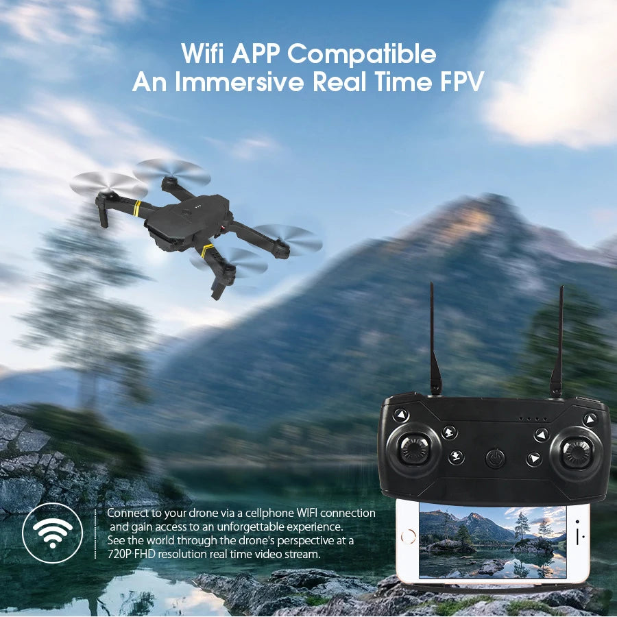 E88/E58  4K High-definition Drone Aerial Photography RC Aircraft Intelligent Fixed Height Four Axis Aircraft Children's Boy Toys