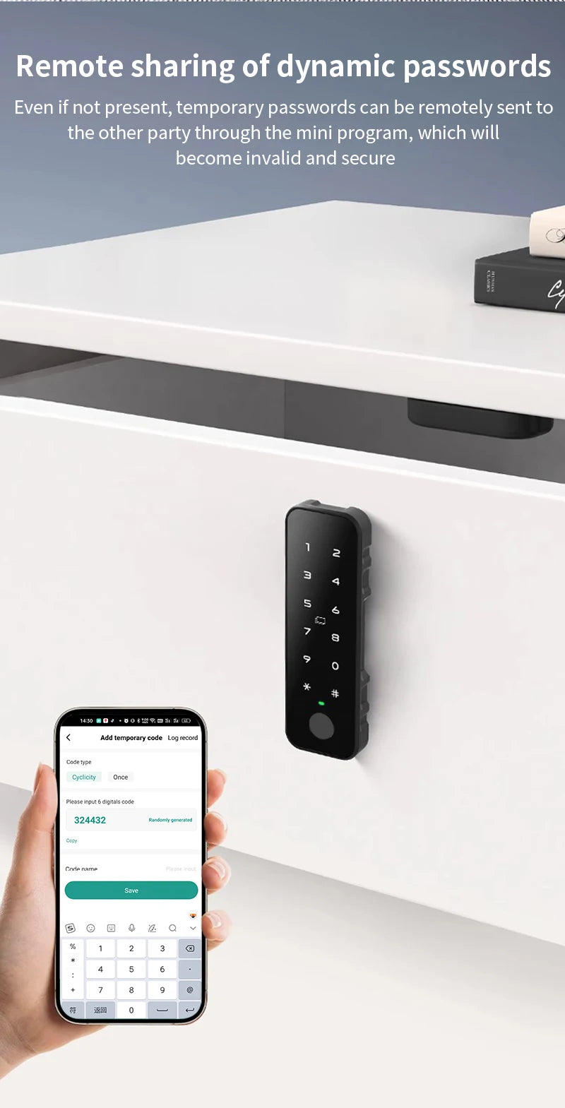 Smart Drawer Lock Invisible Electronic RFID 13.56MHz IC Cabinet Lock Unlock Intelligent Keyless Sensor Lock Easy To Install