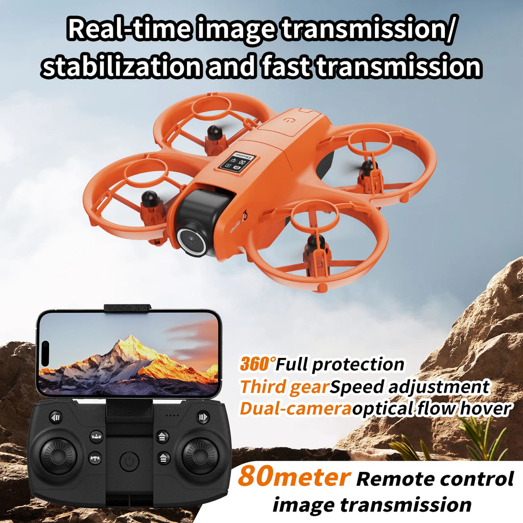 2026 Mini Quadcopter Screen Aerial Photography High-Definition Dual-Camera Foldable 3D Flip App Control Drone Optical Flow