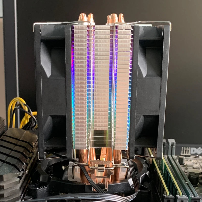 X99 CPU Air Cooler 2/4 Heat pipes 3PIN/4PIN Quiet CPU RGB Cooling Fan For Intel LGA 775 1366 1151 1155 1200 1700 2011 AM4 AM5