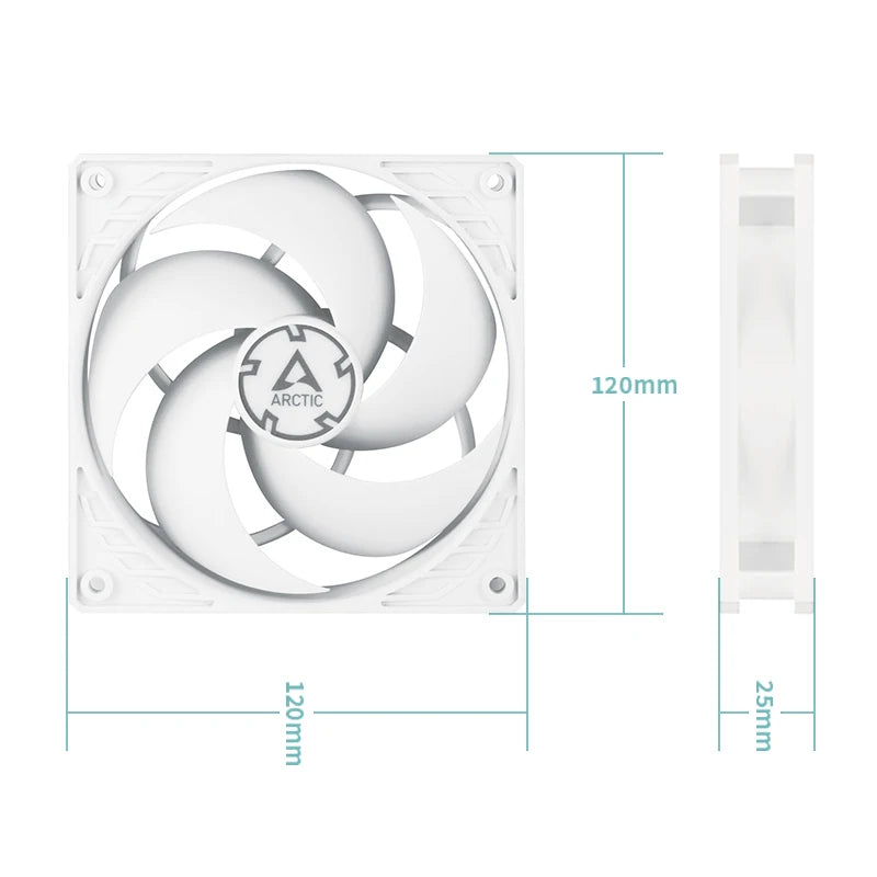 ARCTIC P12 PWM Fan, 120mm Case Fan with PWM, Pressure-optimised, Quiet Motor, Computer, Fan Speed: 200–1800 RPM