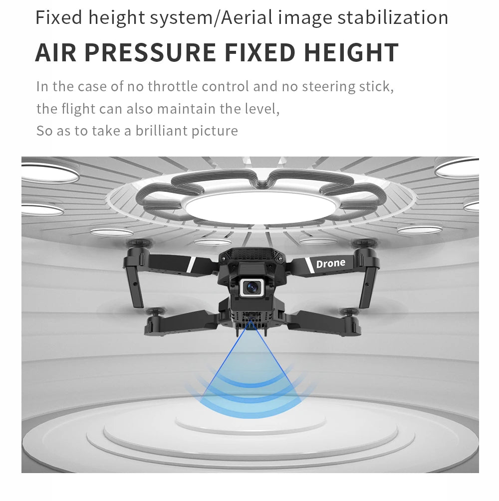 Hot Selling E88 Professional Mini RC Drone 4K Camera FPV Wifi Remote Control Toys for Beginners Quadcopter with HD Camera