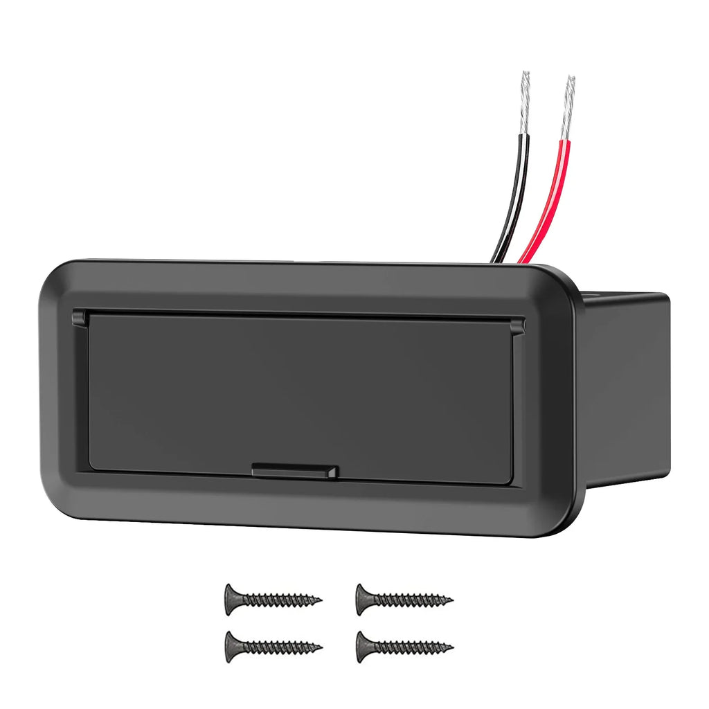 12V 3 Port Car Cigarette Lighter Socket Dual PD3.0 USB Outlet Car Charger Port with ON-OFF Switch for Marine Bus Boat Marine RV