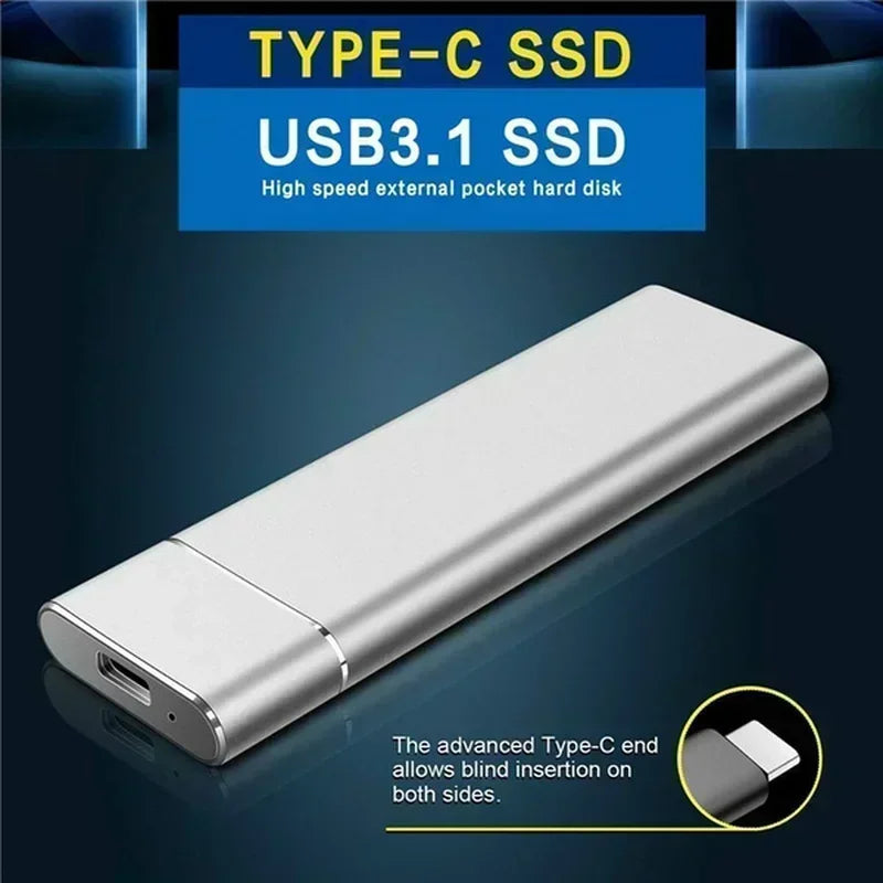 Mini USB Portable SSD 256TB 1TB 2TB High-speed Original Mass Storage SSD USB3.0 External Hard Drive for SSD Computer Laptop