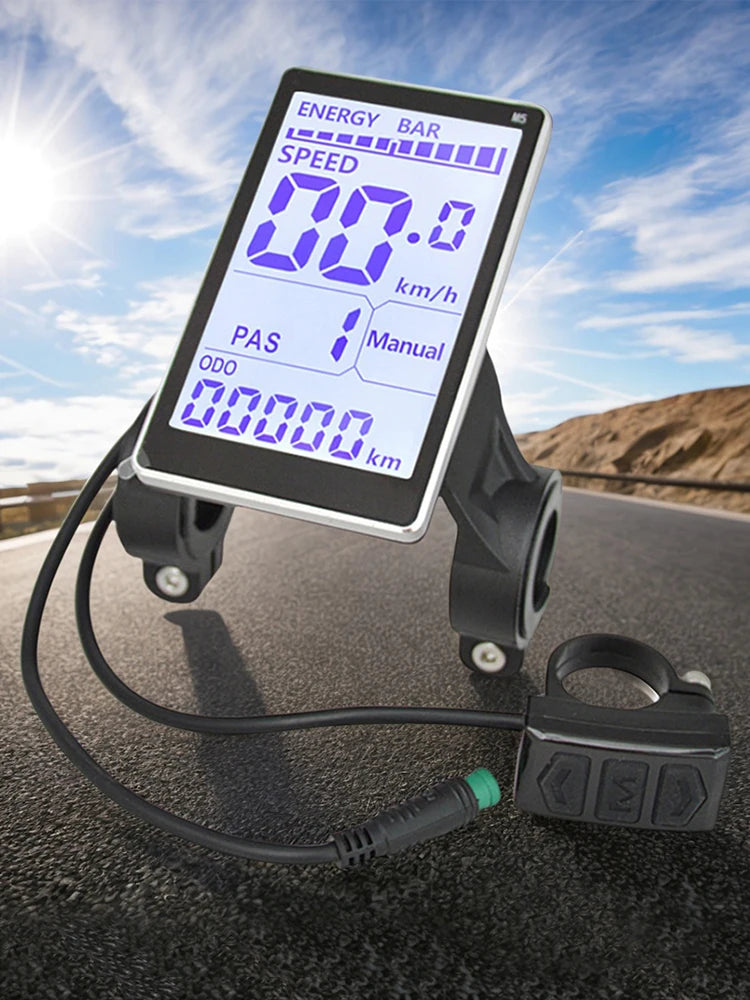 E-bike Display 24-48V Electric Bike LCD Display Meter Waterproof Electric Scooter Panel Screen for Mountain Electric Bike Parts