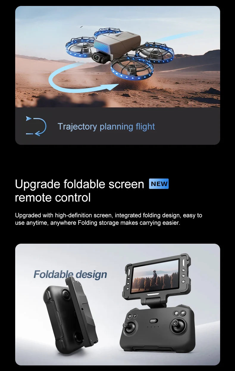 droneS 4k professional 10km  brushless optical flow folding dual mirror professional aerial photography with servo gimbal drone