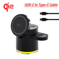 4 in 1 Foldable Fast Charging Station Qi2 15W Magnetic Wireless Charger for Magsafe iPhone16/15/14/13/12 Apple Watch AirPods Pro