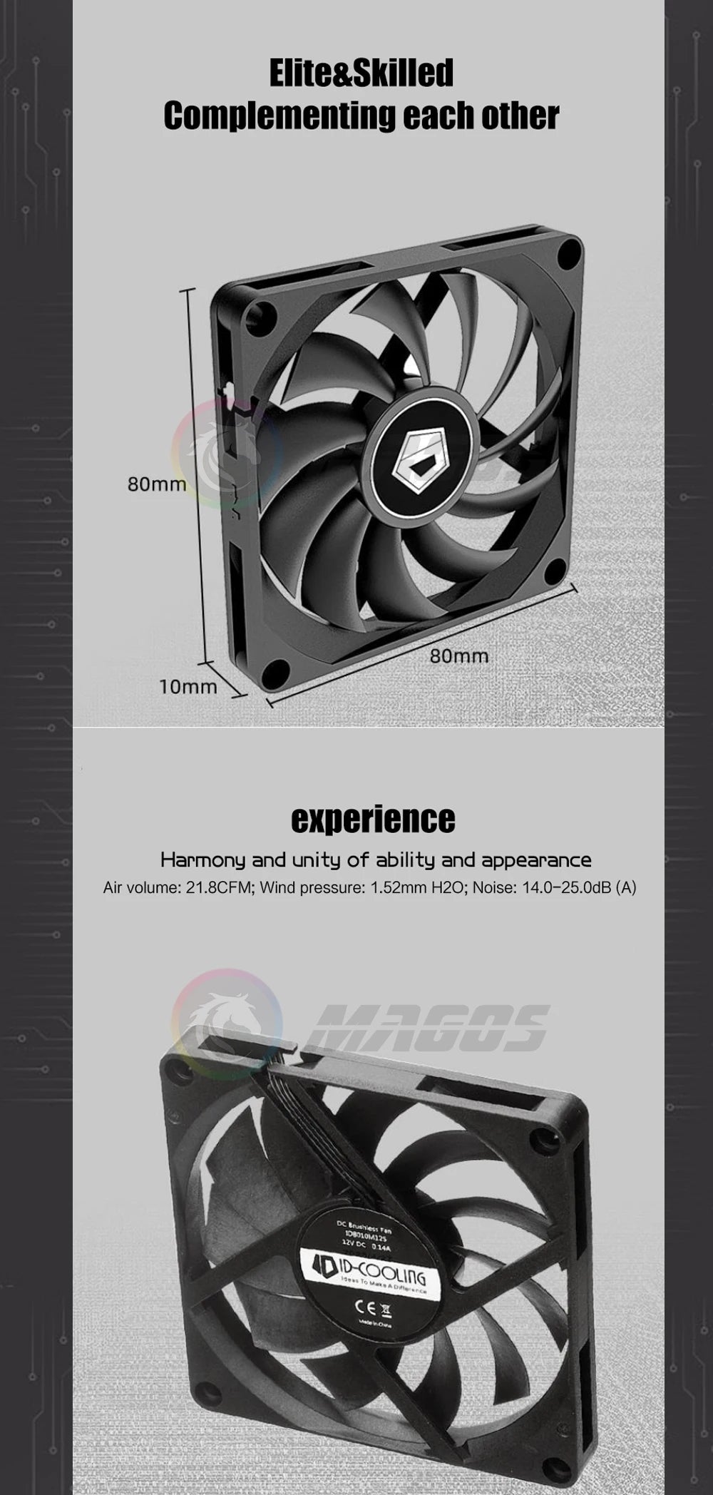 8010 80mmCase Fan Ultra Slim ,White/ Black,10MM Ultra-Thin PWM Temperature Control 8CM Computer CPU Cooling Fan,