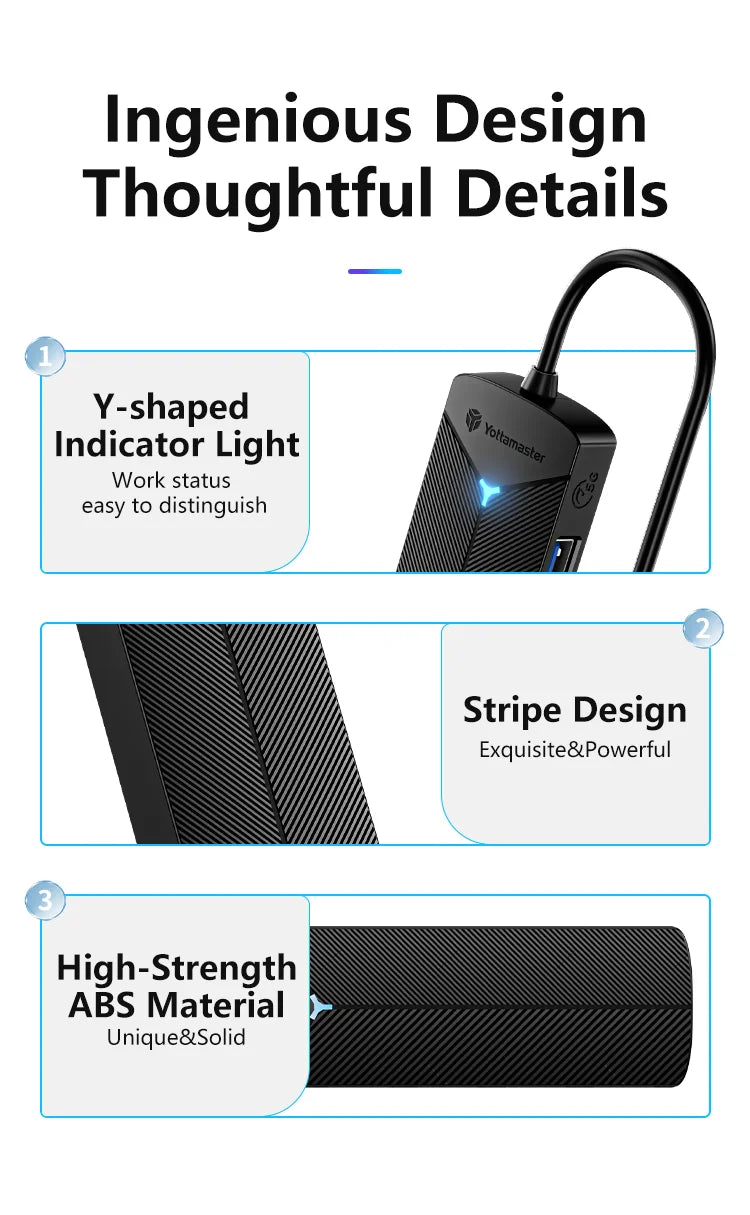 Yottamaster 5Gbps 4-in-1 USB3.0 Hub USB HUB Adapter Expansion Dock Ultra-Slim OTG Adapter Type C For PC iOS Computer Accessorie