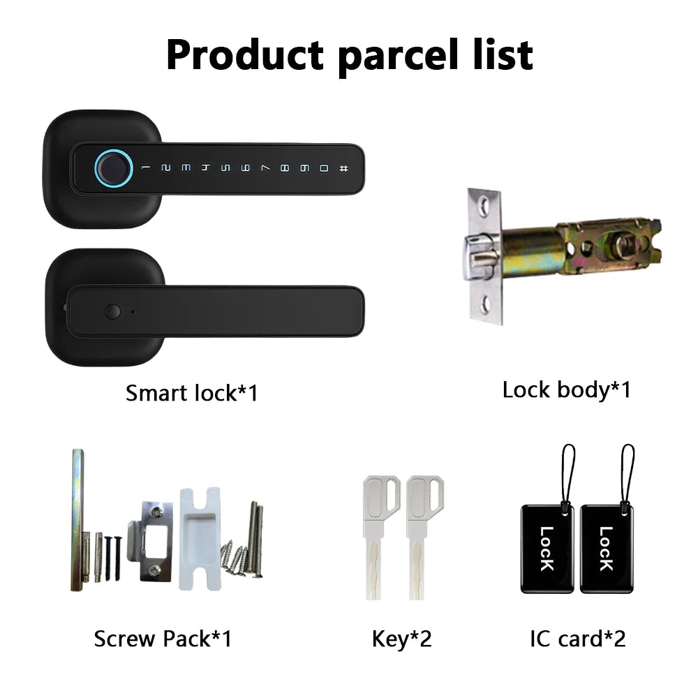 CDOK 2025 New M6 Tuya Bluetooth smart lock, door lock, fingerprint lock, password lock, multiple unlocking methods
