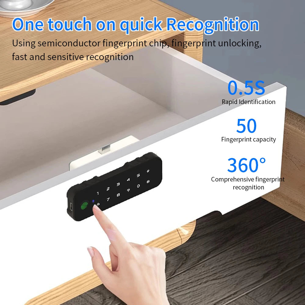 Smart Drawer Lock Invisible Electronic RFID 13.56MHz IC Cabinet Lock Unlock Intelligent Keyless Sensor Lock Easy To Install