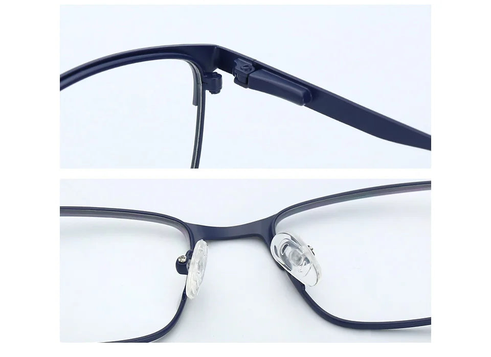 ZENOTTIC Titanium Progressive Prescription Glasses Men Square Anti Blue Light Photochromic Eyewear Optical Myopia Eyeglasses