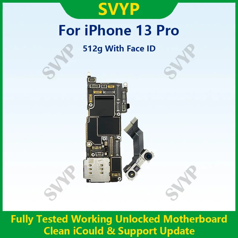 Fully Tested Authentic Motherboard For iPhone 13 Pro Max 128g/256g Unlocked Mainboard With Face ID Cleaned iCloud Fast Shipping
