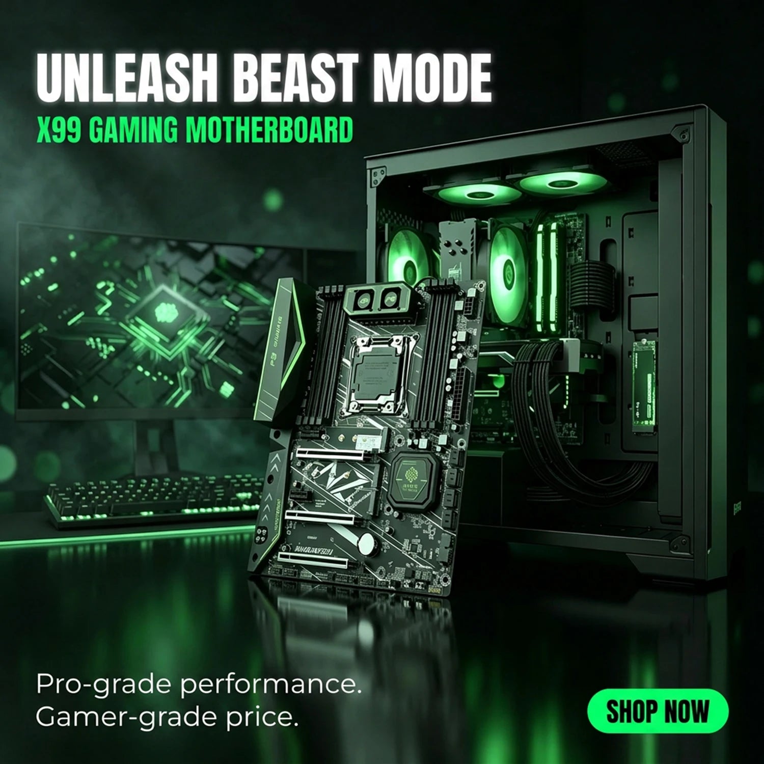 HUANANZHI X99 F8 Placa-mãe LGA2011-3 DDR4 2133MHz SATA3.0 8CH Audio Desktop Motherboard High Performance para Intel Xeon E5 V3V4