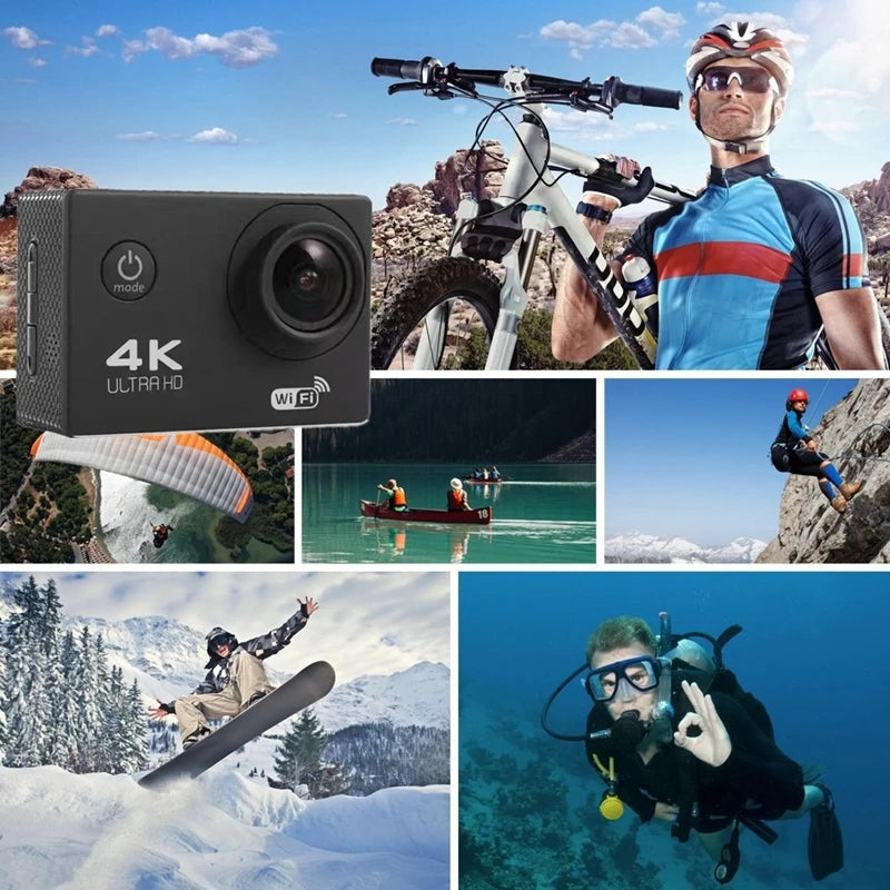 4K Sport Camera Wireless WiFi Intelligent HD Mini Camera DV Anti shake recorder For Outdoor Waterproof Sports Bicycle Car