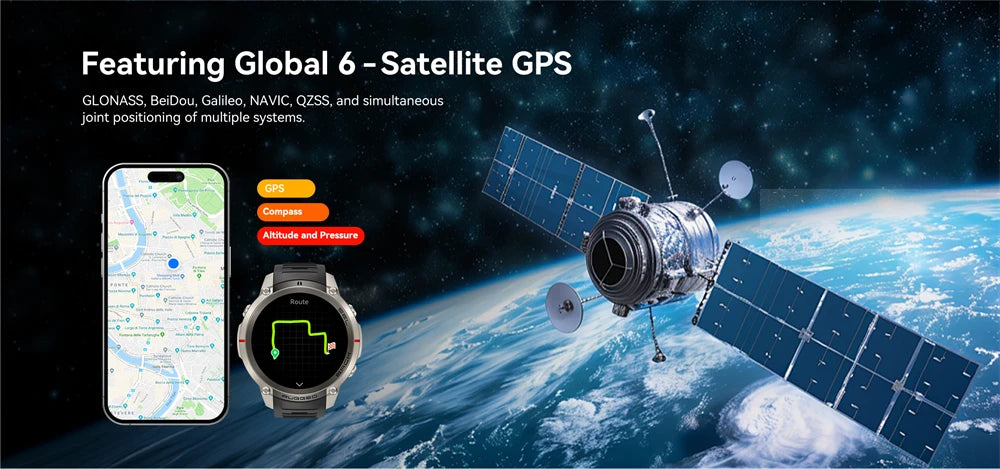 Outdoor Tactical GPS Smart Watch Offine Map Compass Heart Rate Monitor Fitness Tracker 5ATM Waterproof Adventure Sports Watches