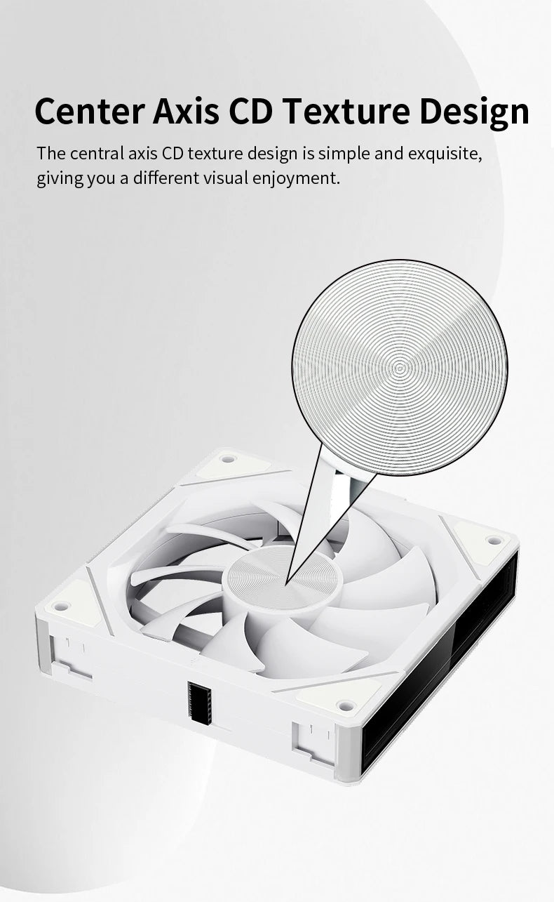 TEUCER JM-5 3-in-1 ARGB PC Fan 800-2000RPM Case Fan Compatible with 240 360 Water Cooling Radiator Wireless Cooling Fan Kit
