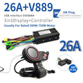 Ebike 17A26A30A40A45A Sinawave Controller 36V/48V LCD DIsplay V889 Wheel Hub Motor 500W-2000W Electric Bicycle Conversion Kit