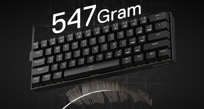 Redragon K617 HE Rapid Trigger Gaming Keyboard, 60% 61 Keys Wired Mechanical Keyboard, Dedicated Hall Effect Magnetic Switch
