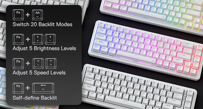 Redragon K709 65% Wired Gasket RGB 68 Keys Hot-Swap Mechanical 3-Layer Noise Dampening Gaming Keyboard