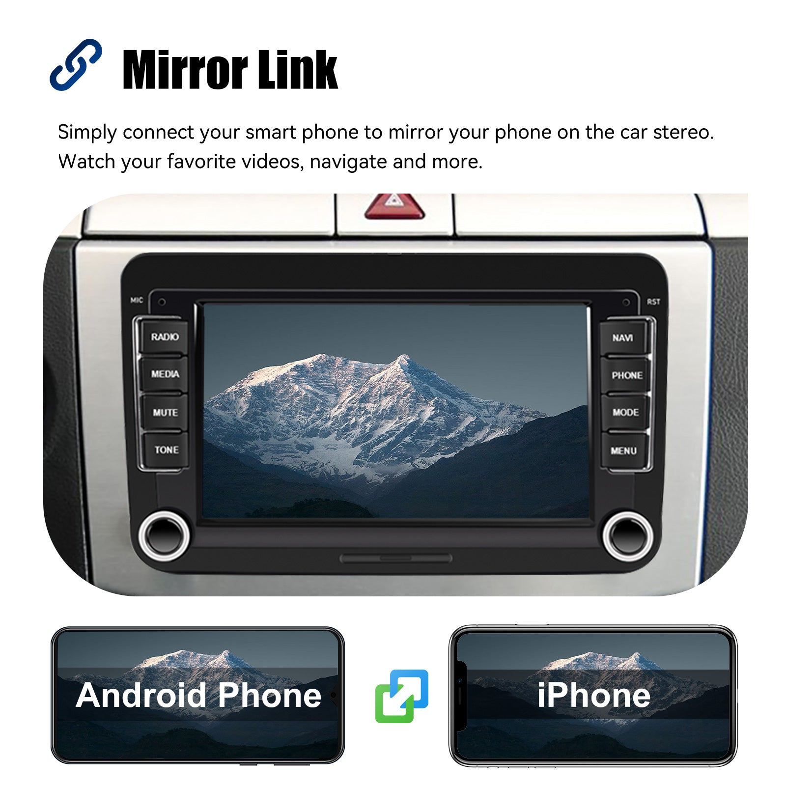 ESSGOO 7" Android 14 4G+64G Apple Carplay ChatGPT Car Stereo GPS WIFI RDS BT for VW Golf 5 6 Passat Polo Touran Tiguan Caddy EOS